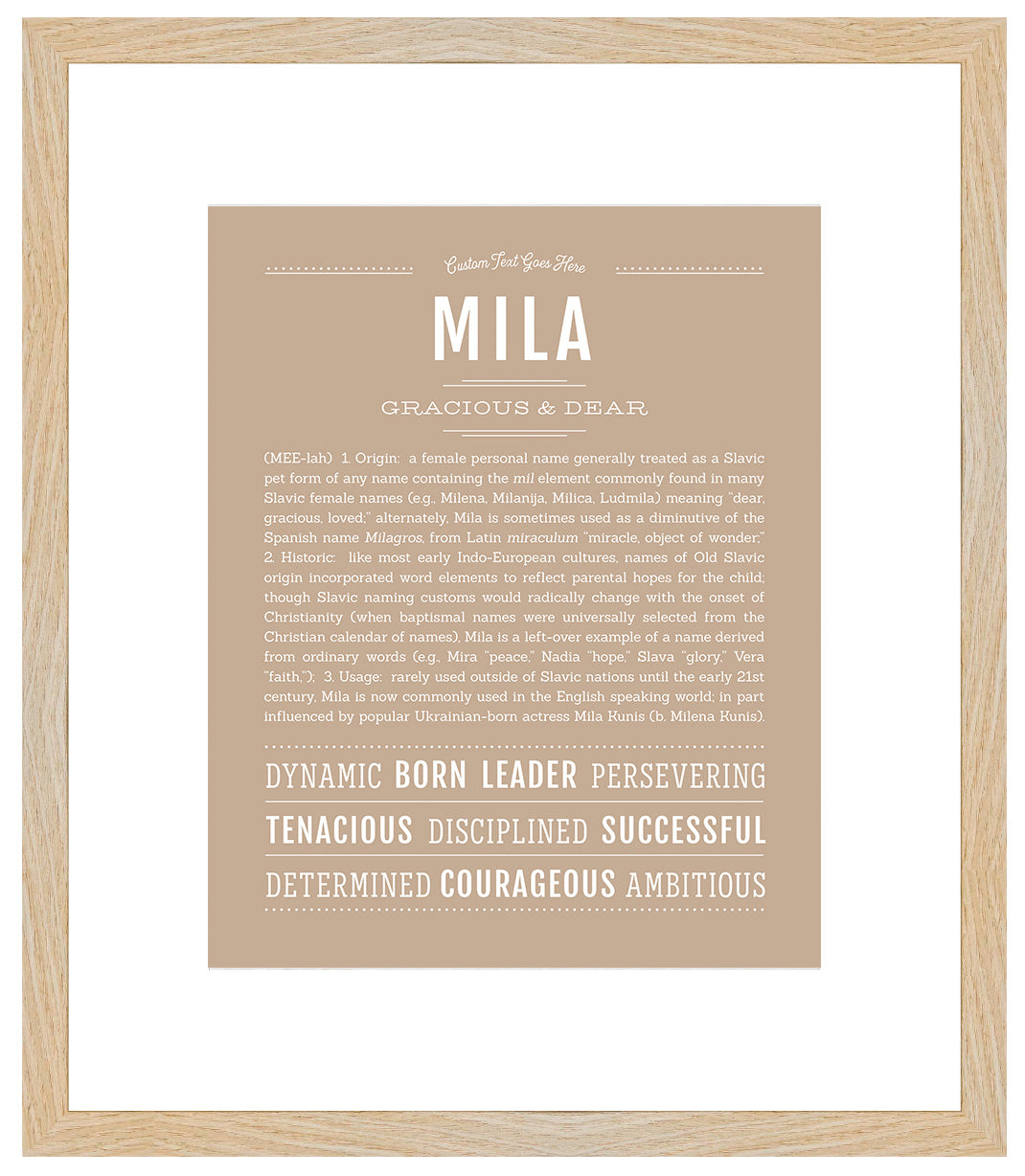 Mila | Name Art Print