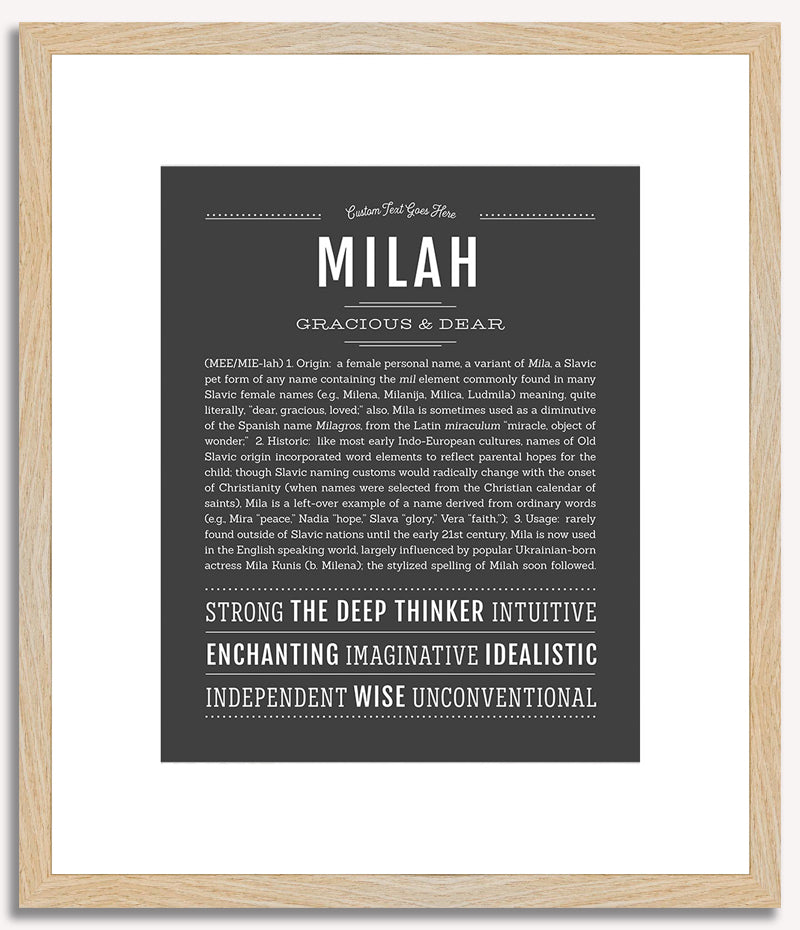 Milah | Name Art Print