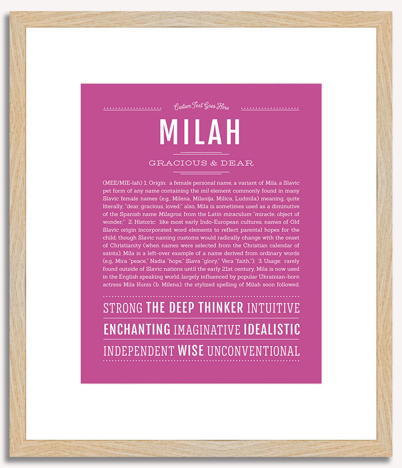 Milah | Name Art Print