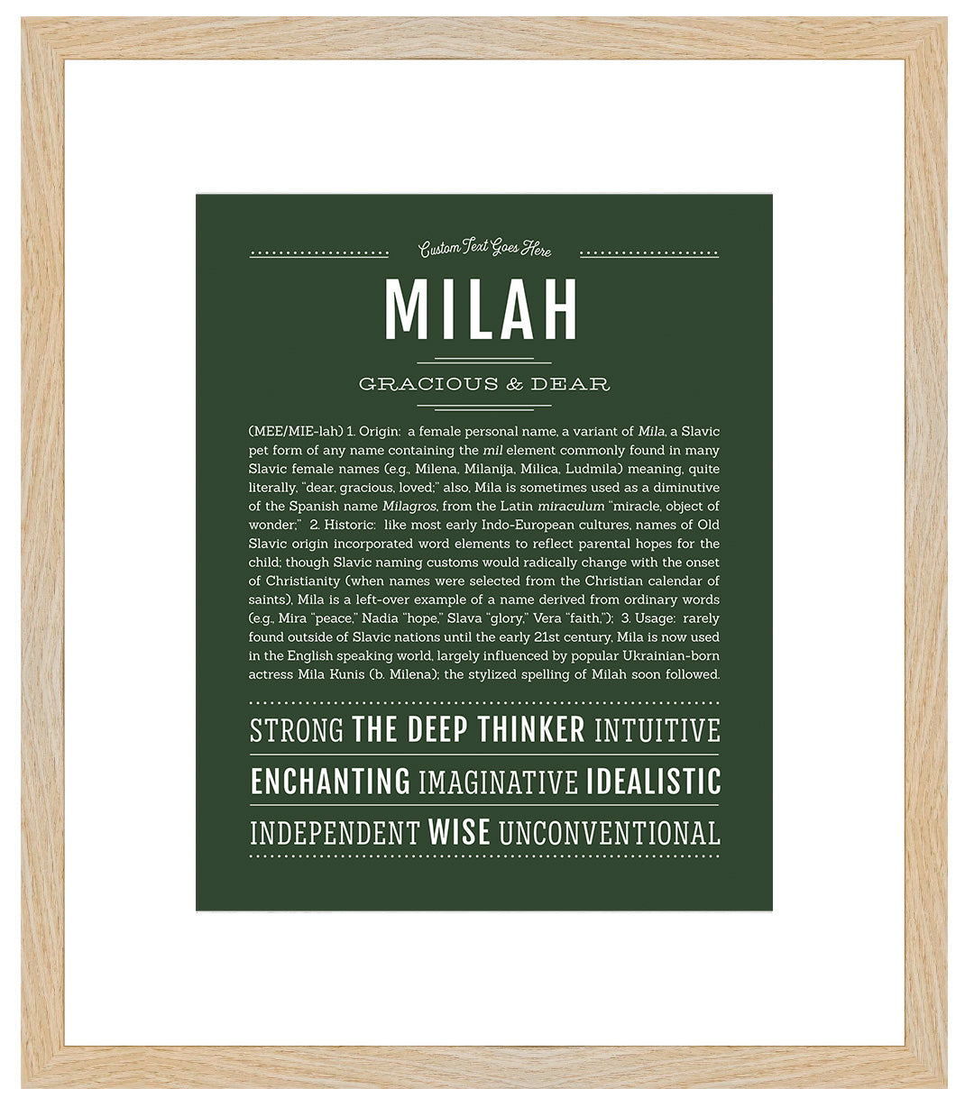 Milah | Name Art Print