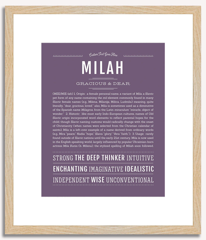 Milah | Name Art Print