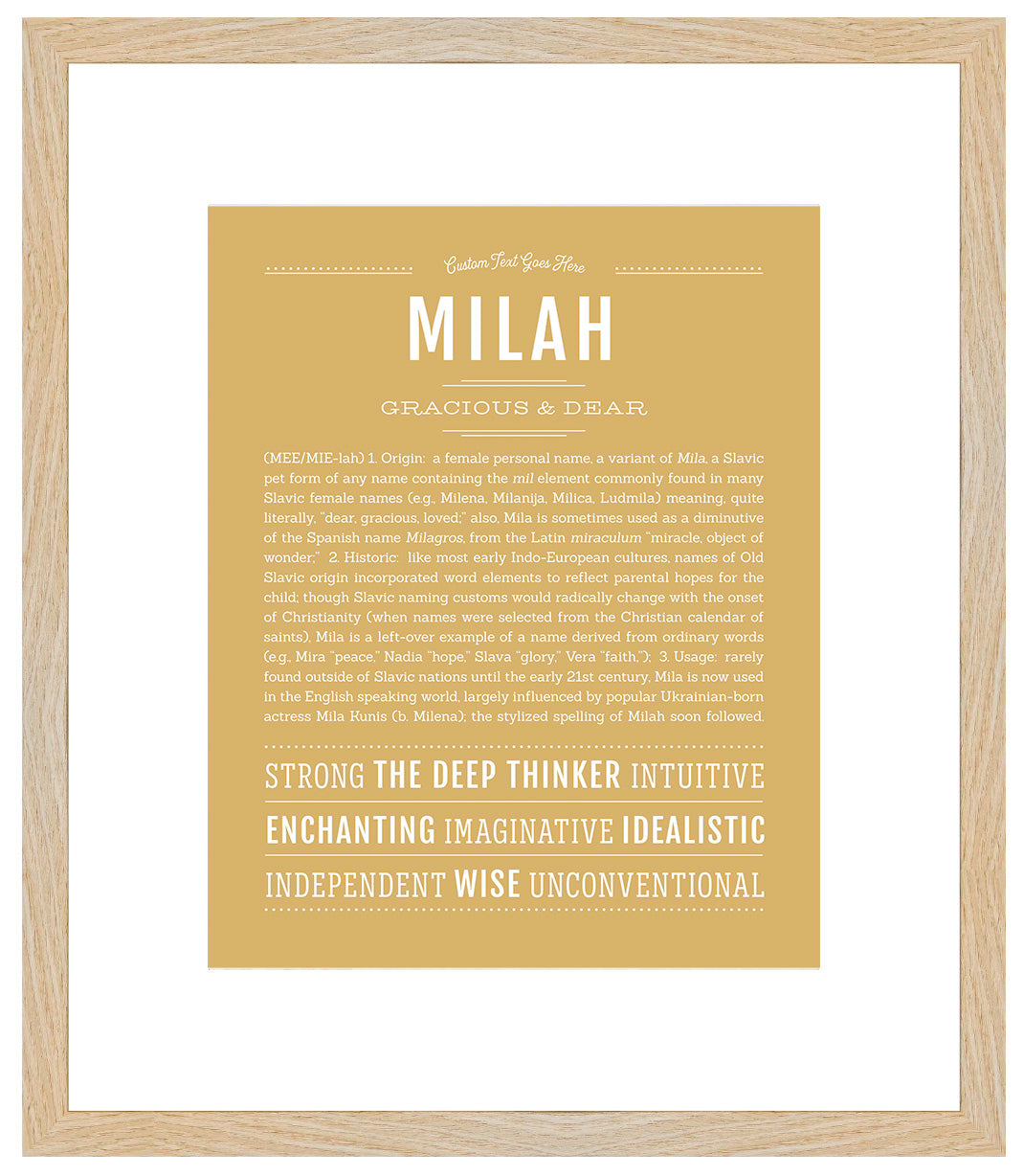 Milah | Name Art Print