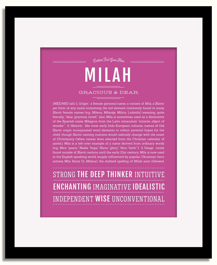 Frame Options | Dark Pink | Black Frame, Matted