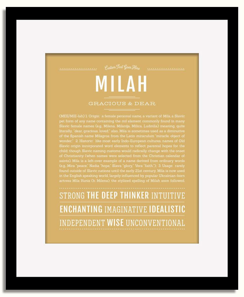 Frame Options | Matte Gold | Black Frame, Matted