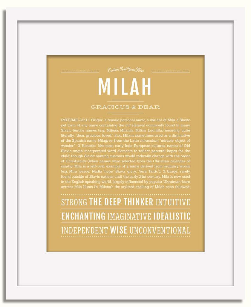 Frame Options | Matte Gold | White Frame, Matted