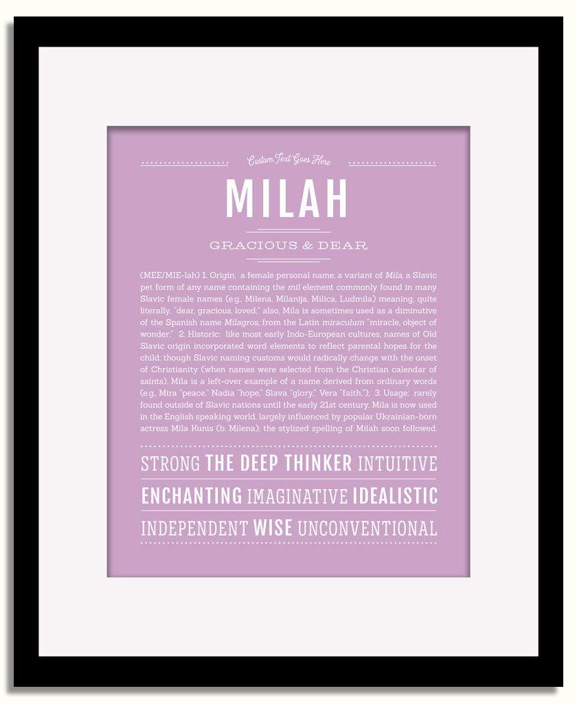 Frame Options | Lilac | Black Frame, Matted