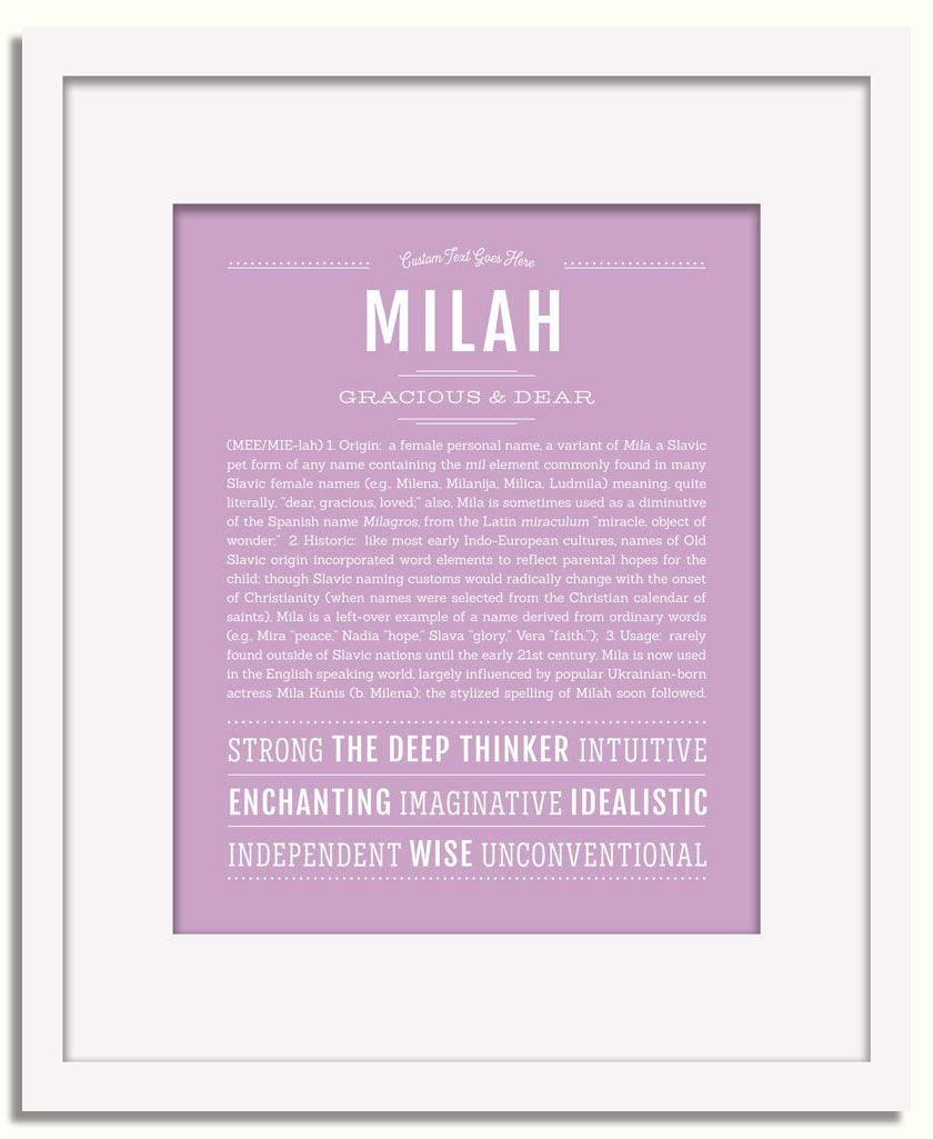 Frame Options | Lilac | White Frame, Matted