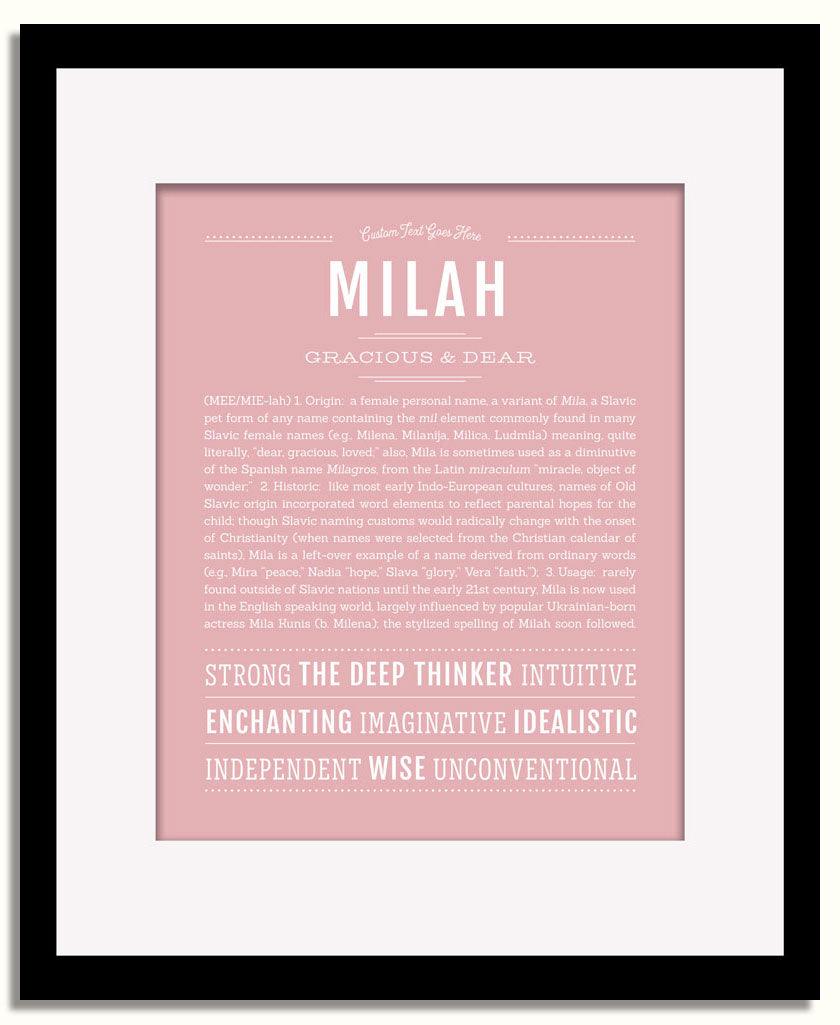 Frame Options | Dusty Rose | Black Frame, Matted