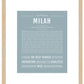 Milah | Name Art Print