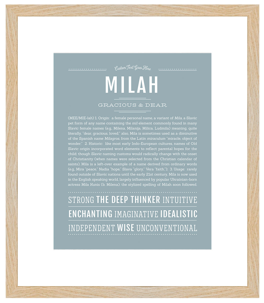 Milah | Name Art Print