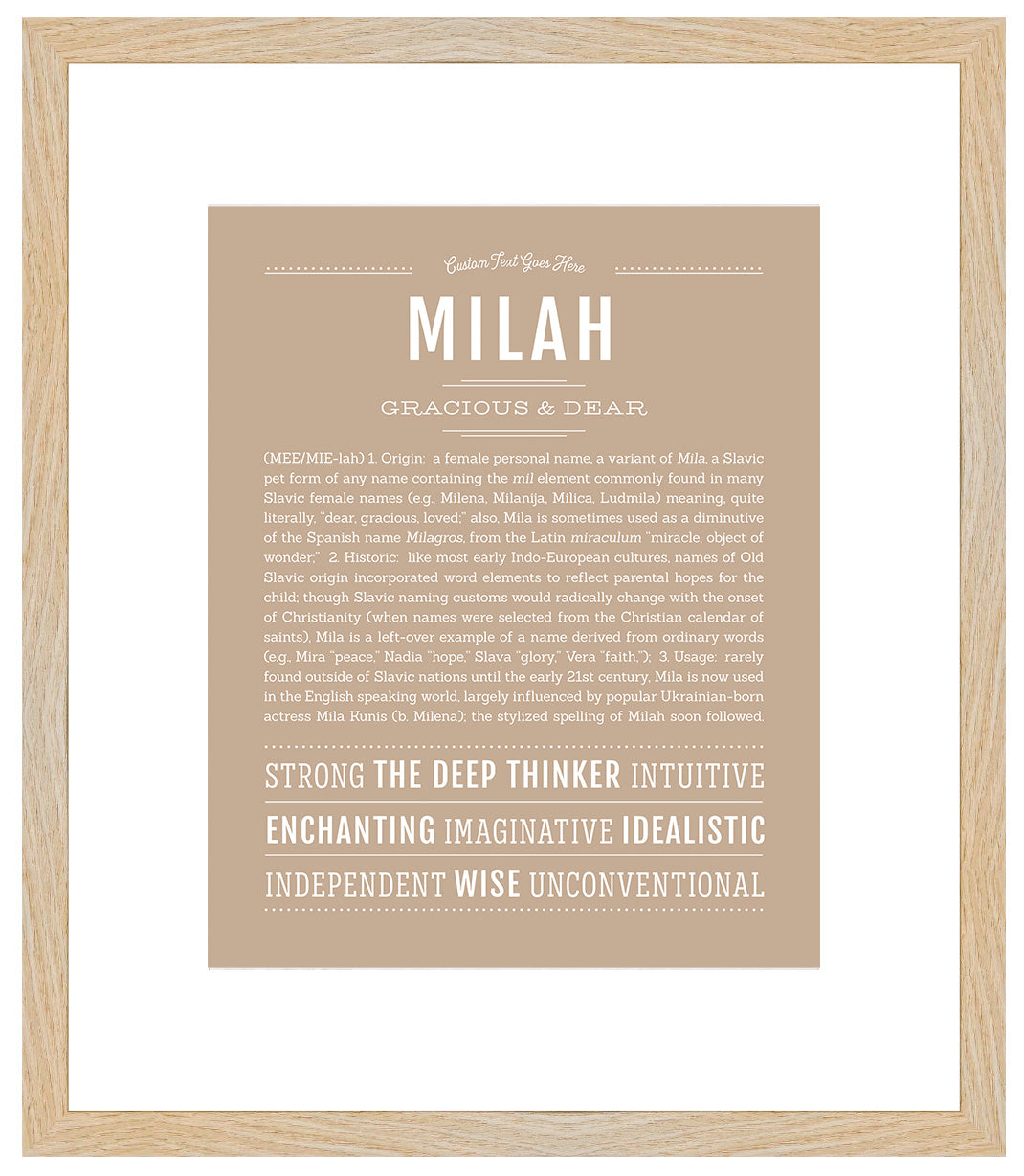 Milah | Name Art Print