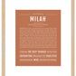 Milah | Name Art Print