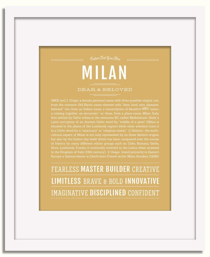 Frame Options | Matte Gold | White Frame, Matted