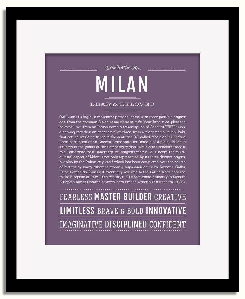 Frame Options | Deep Purple | Black Frame, Matted