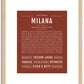 Milana | Name Art Print