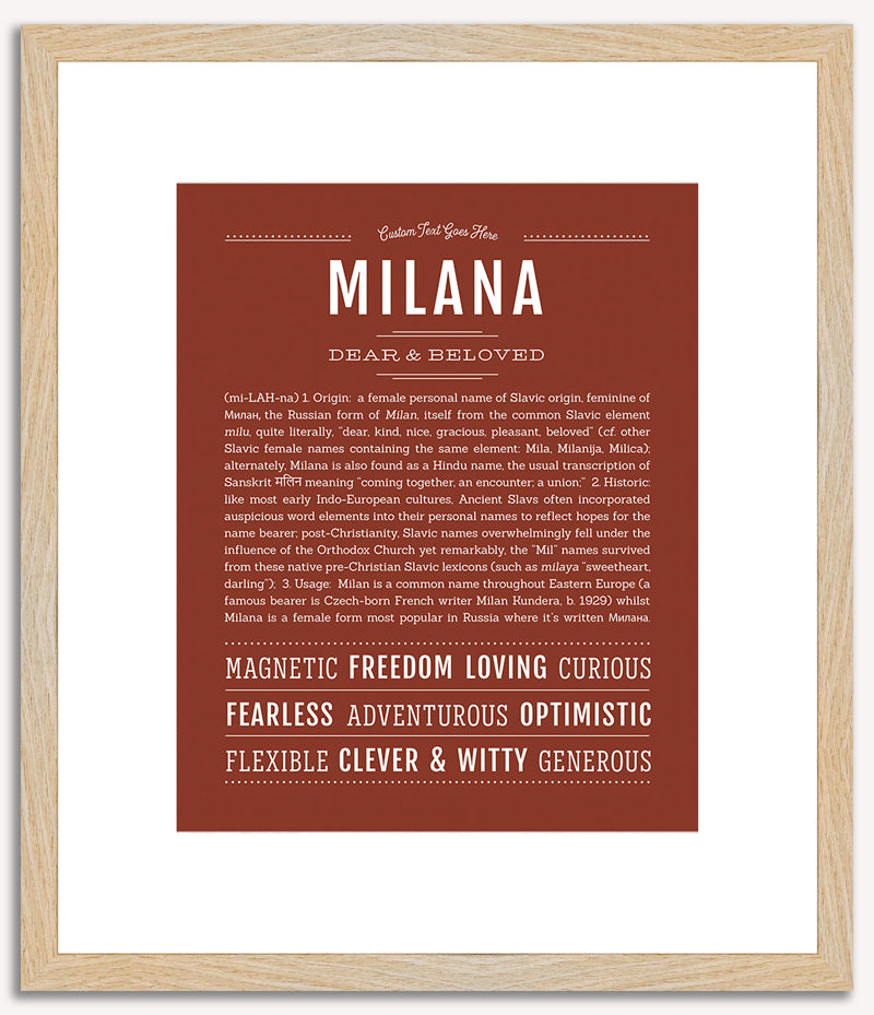 Milana | Name Art Print