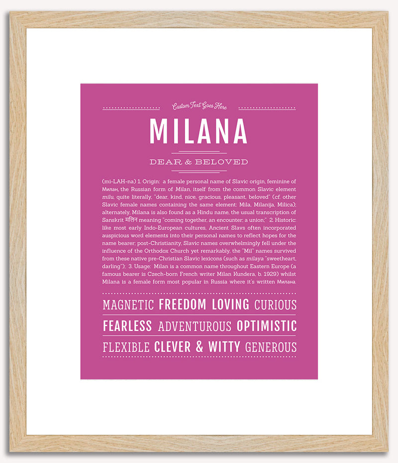 Milana | Name Art Print