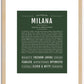 Milana | Name Art Print