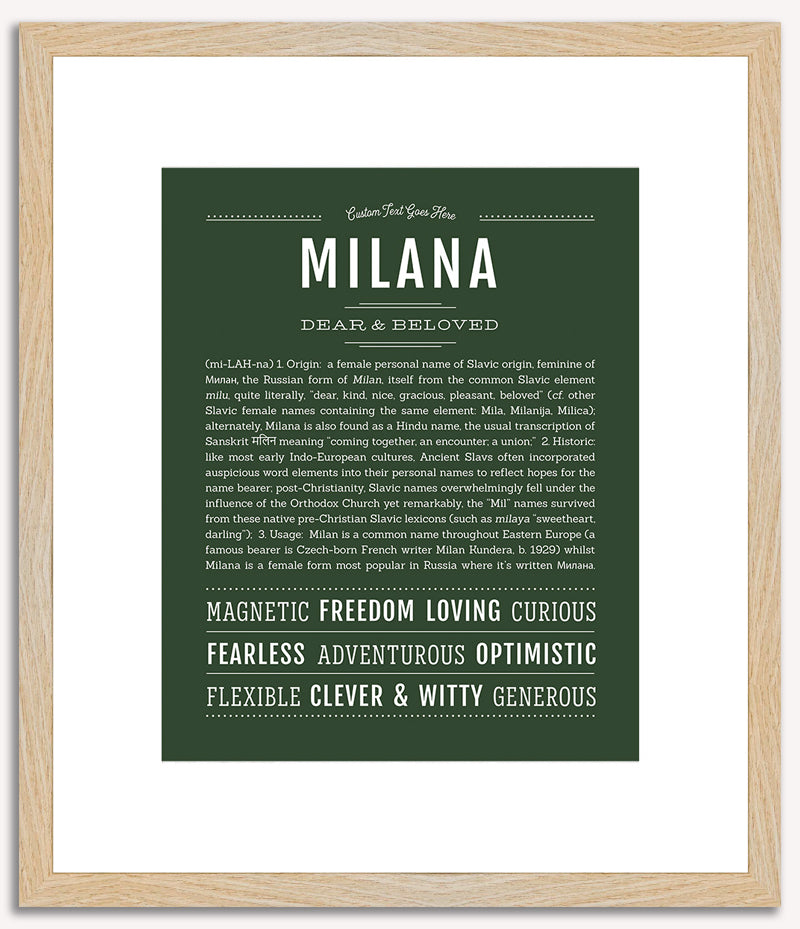 Milana | Name Art Print