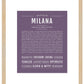 Milana | Name Art Print