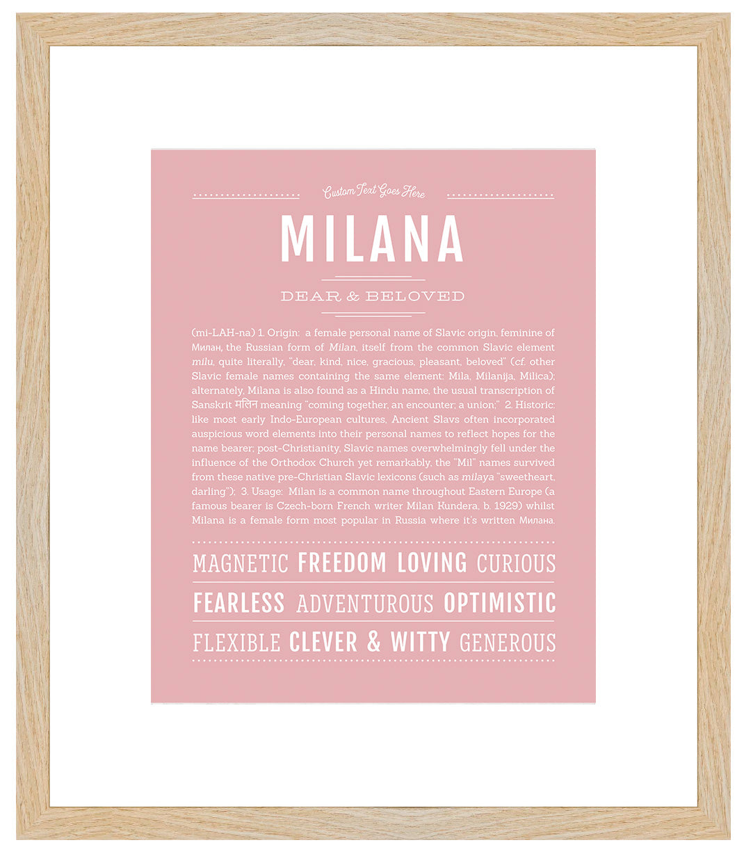 Milana | Name Art Print