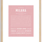 Milana | Name Art Print