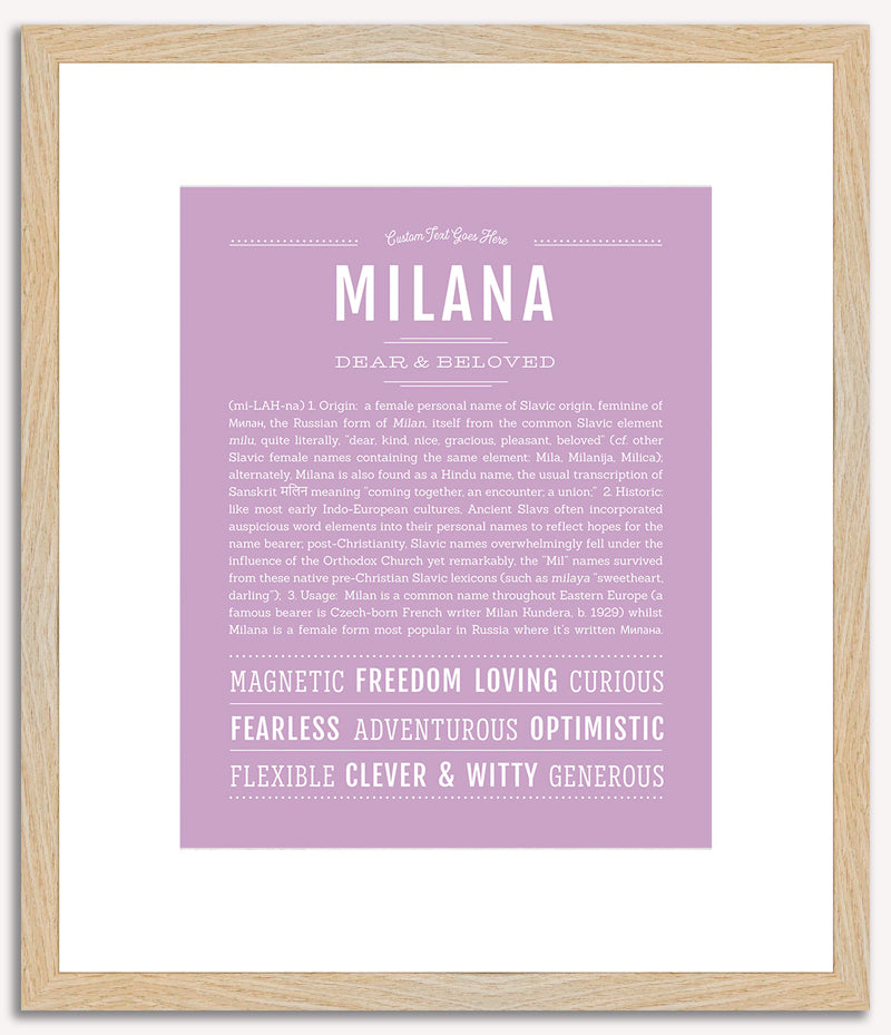 Milana | Name Art Print