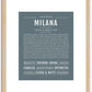 Milana | Name Art Print