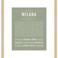 Milana | Name Art Print