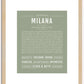 Milana | Name Art Print