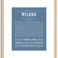 Milana | Name Art Print