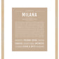 Milana | Name Art Print