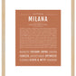 Milana | Name Art Print