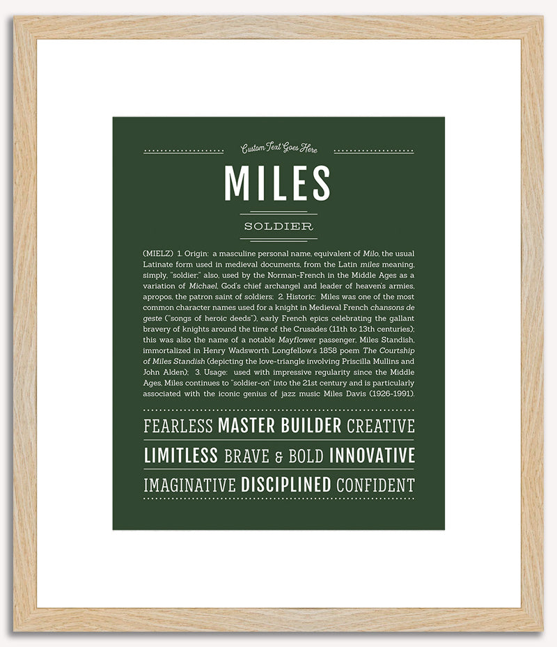 Miles | Name Art Print