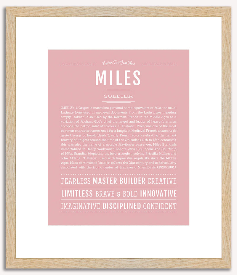 Miles | Name Art Print