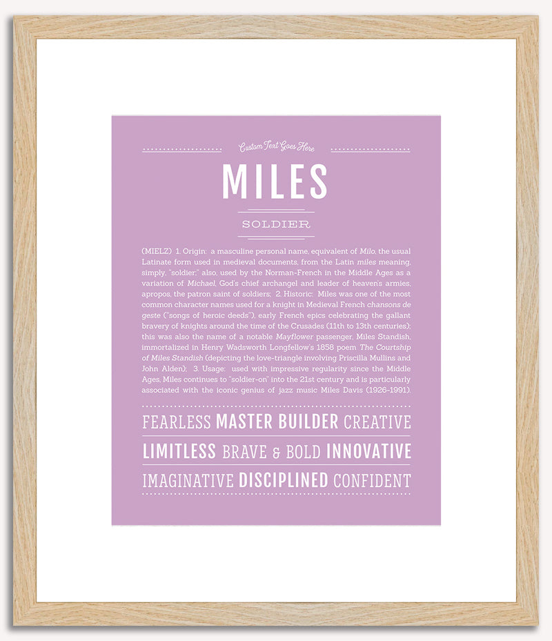 Miles | Name Art Print