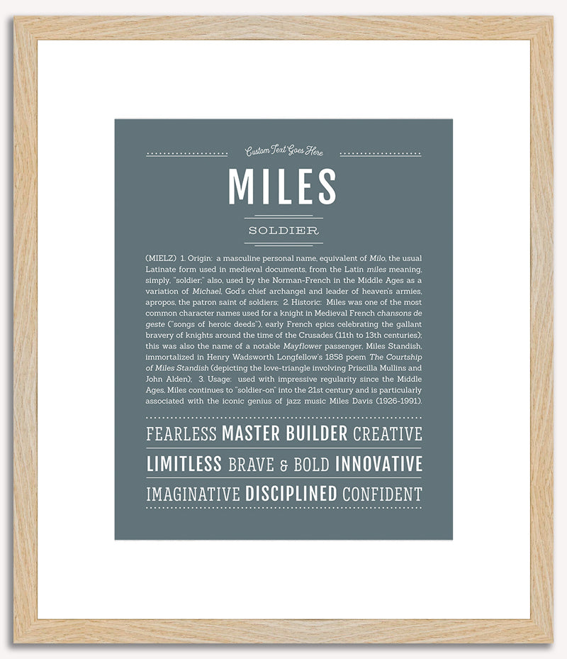 Miles | Name Art Print