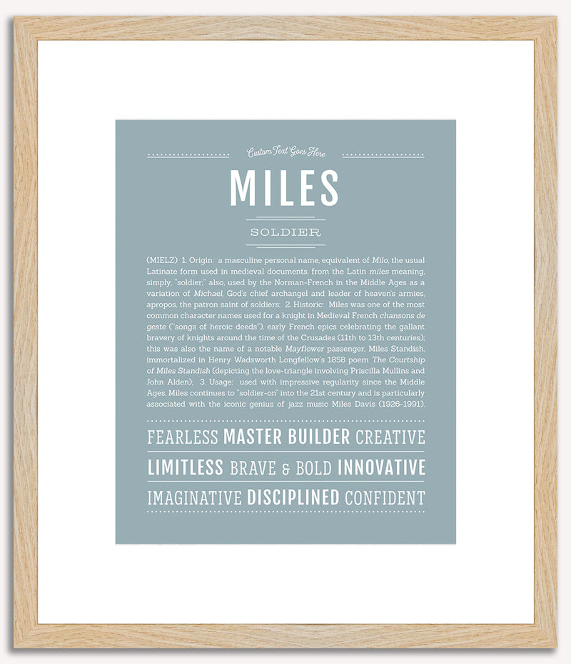 Miles | Name Art Print