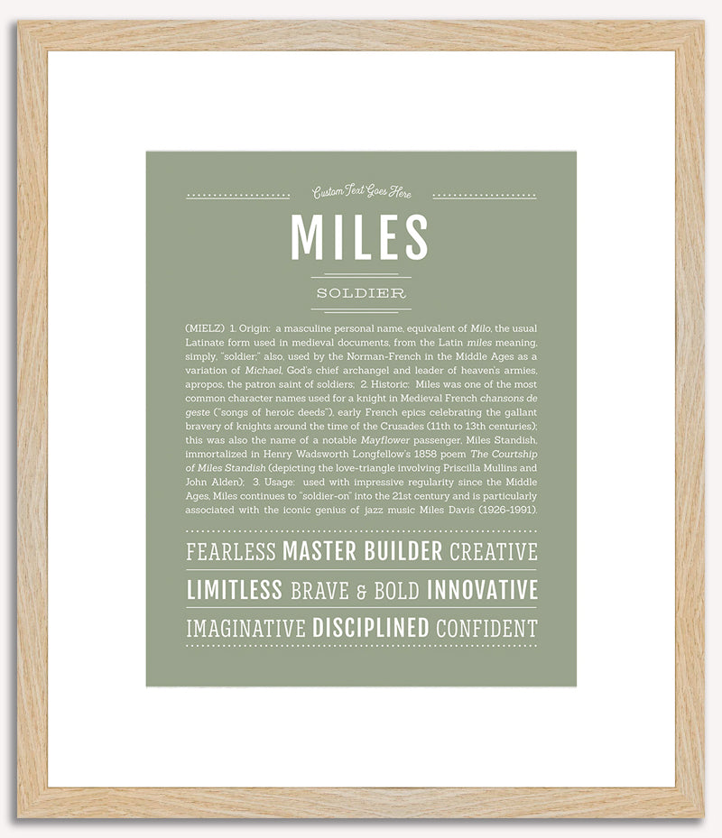 Miles | Name Art Print