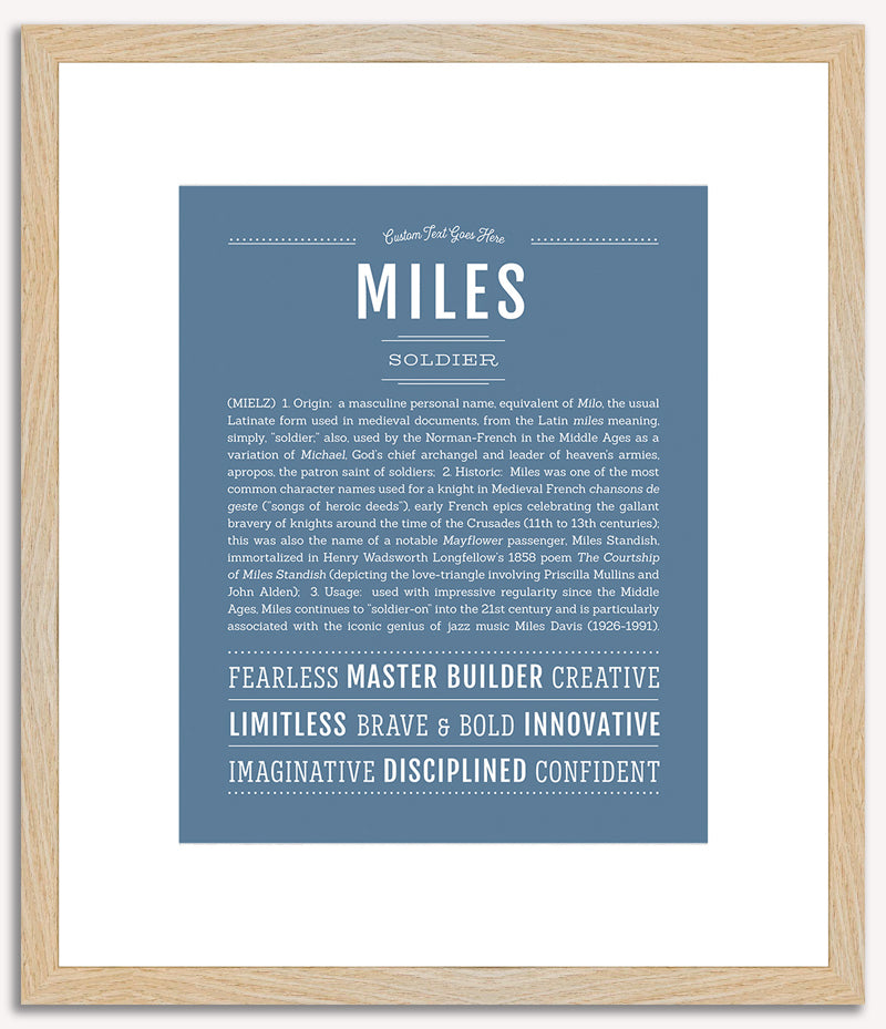 Miles | Name Art Print