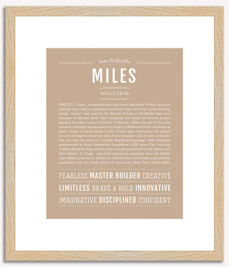 Miles | Name Art Print