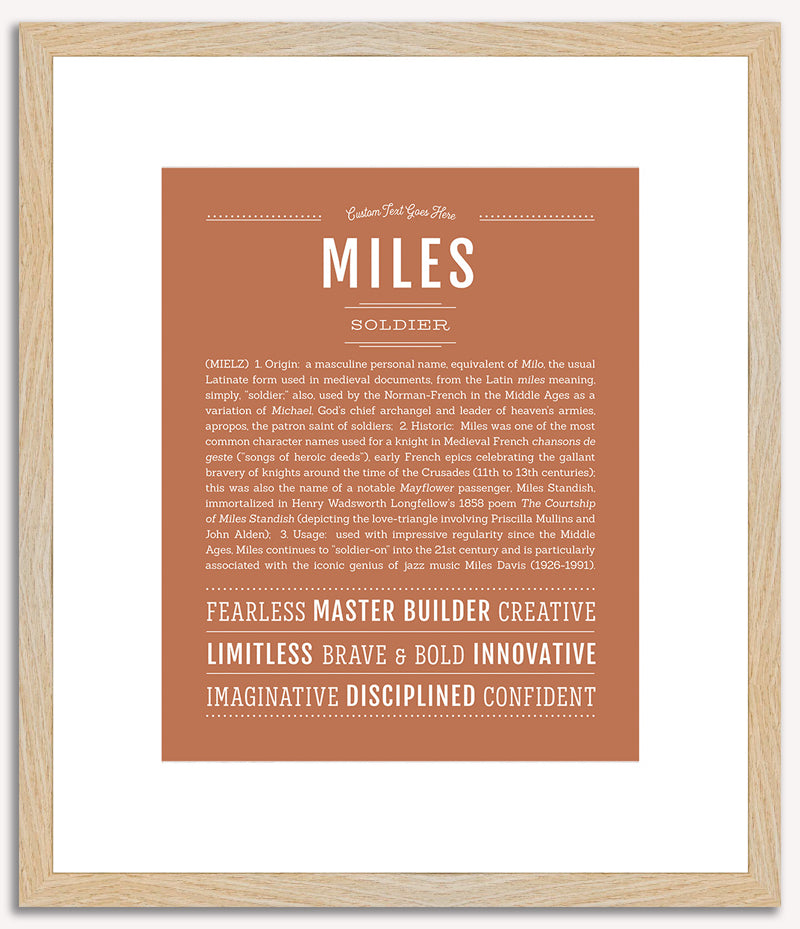 Miles | Name Art Print