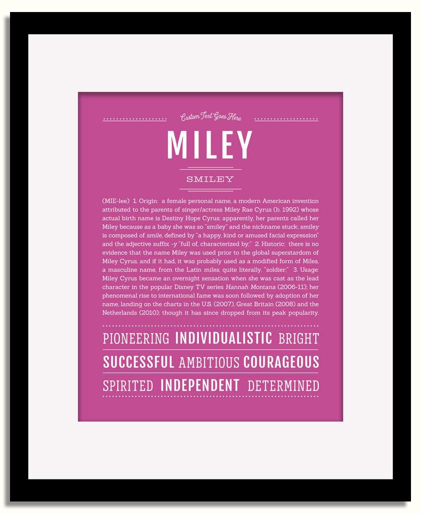 Frame Options | Dark Pink | Black Frame, Matted