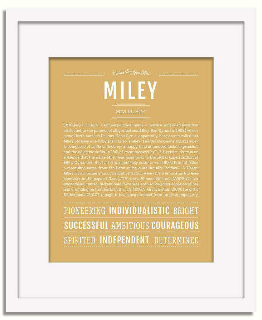 Frame Options | Matte Gold | White Frame, Matted