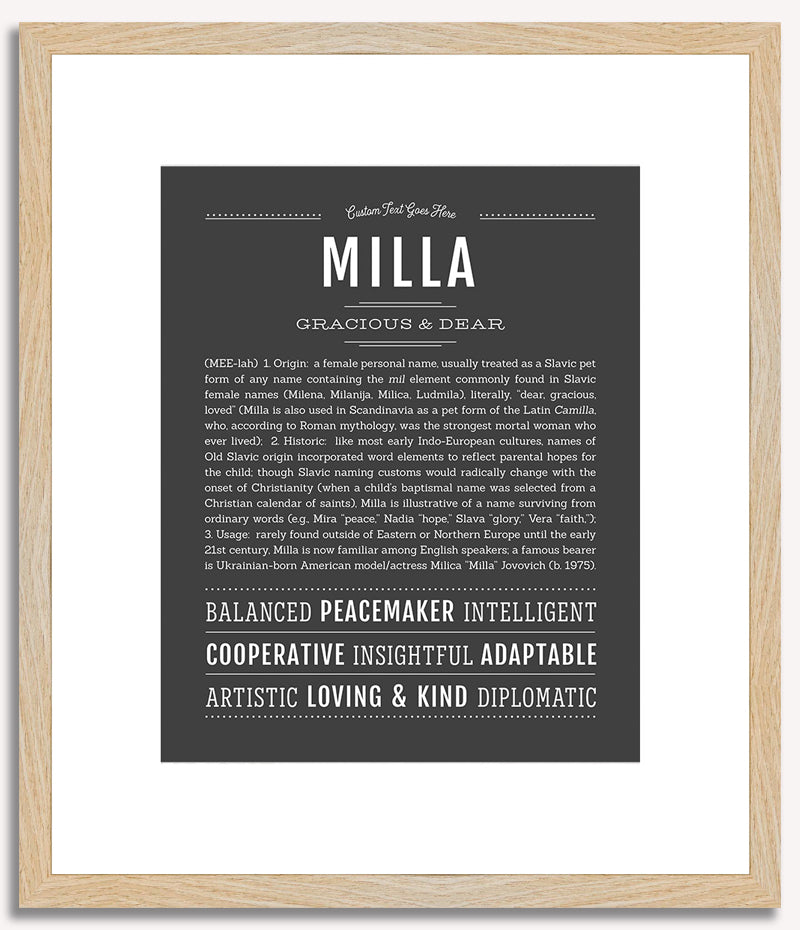 Milla | Name Art Print