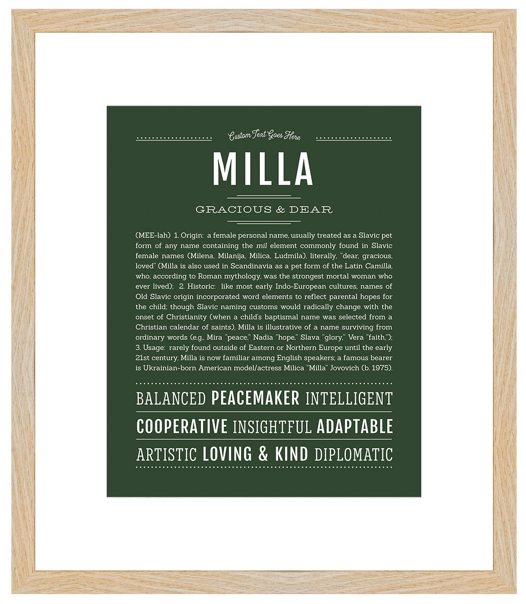 Milla | Name Art Print