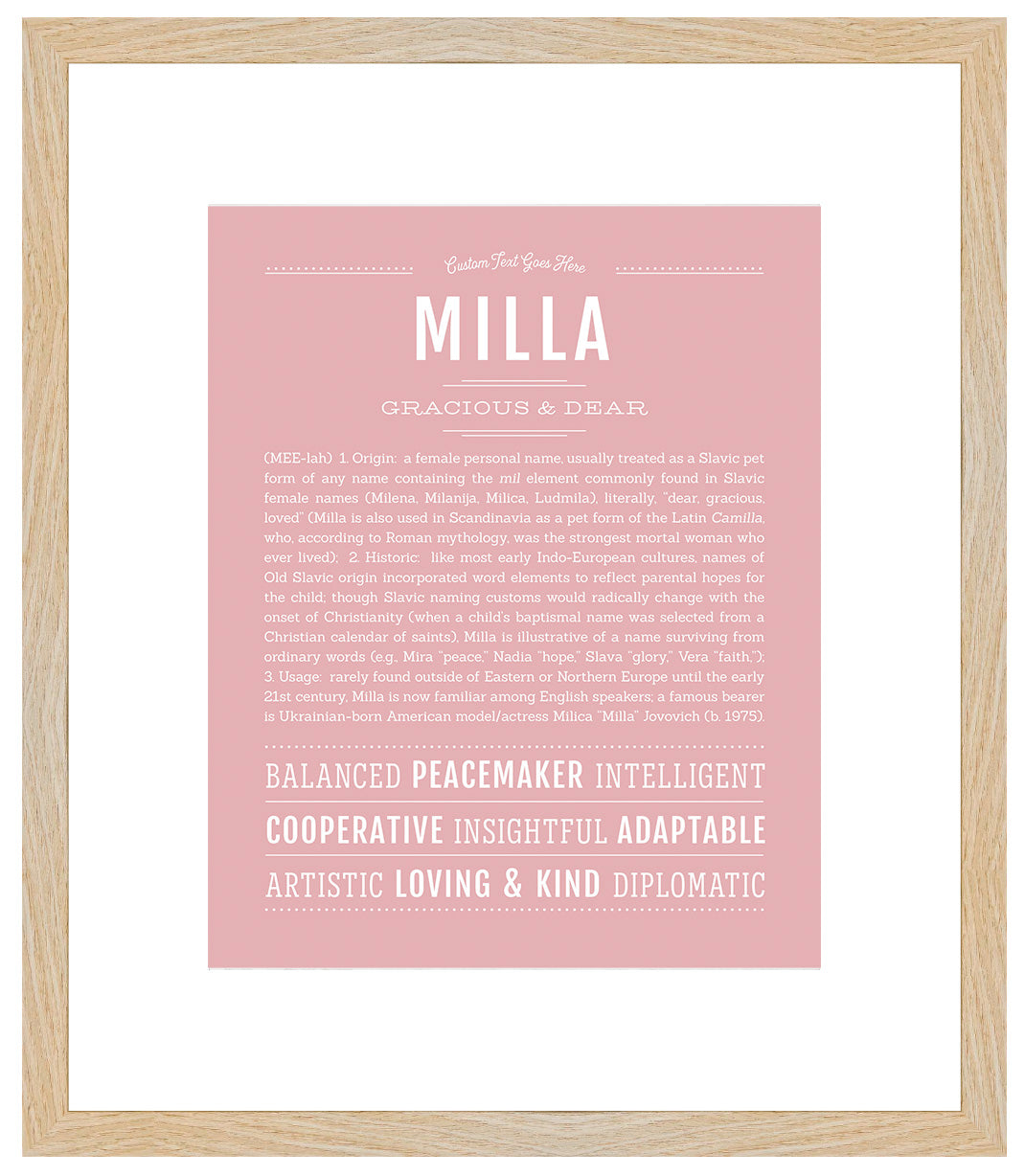 Milla | Name Art Print