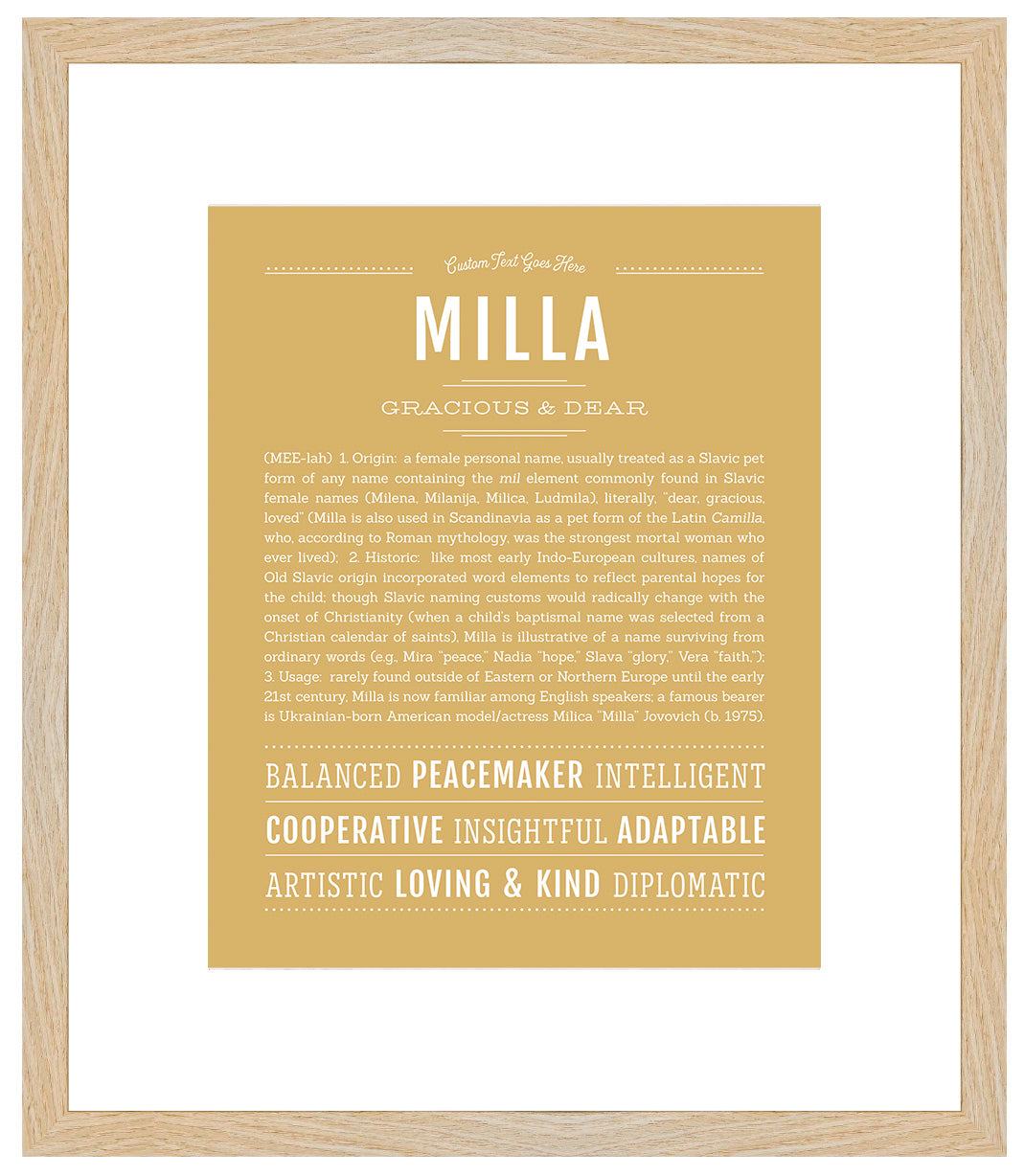 Milla | Name Art Print