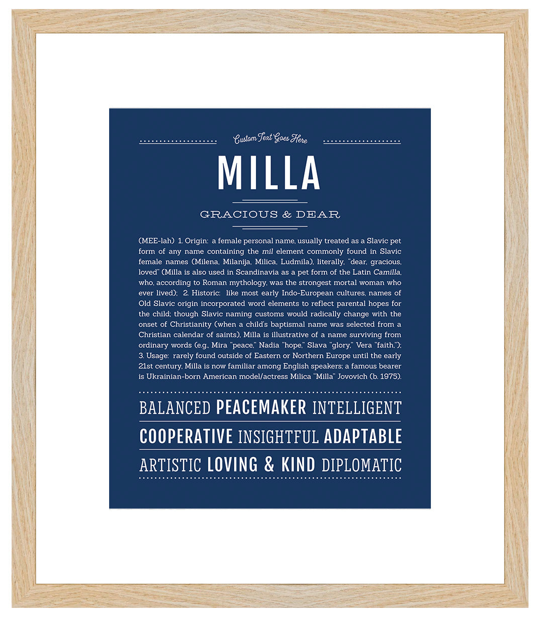 Milla | Name Art Print