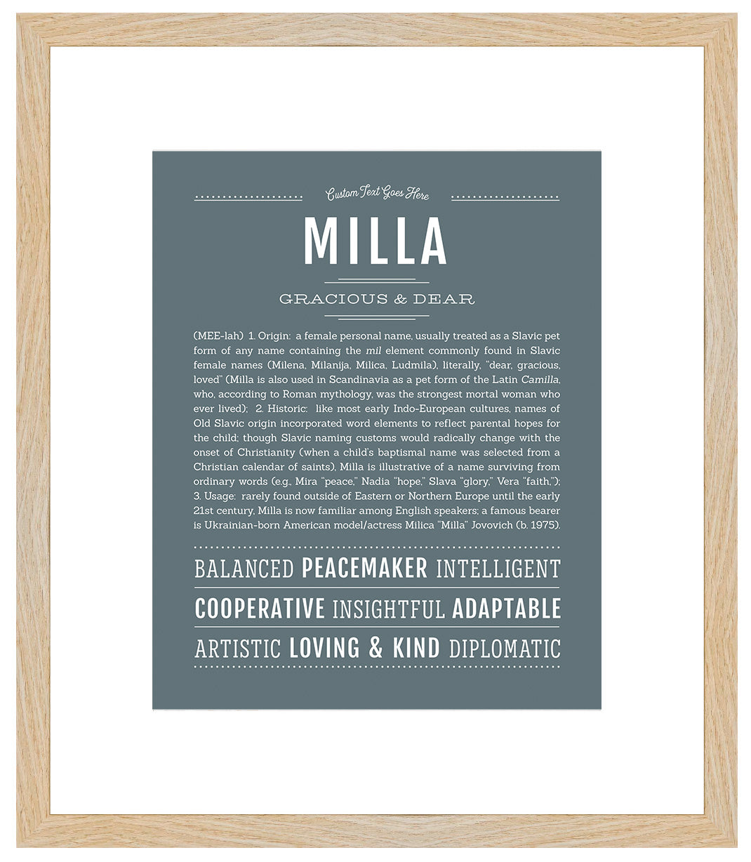 Milla | Name Art Print